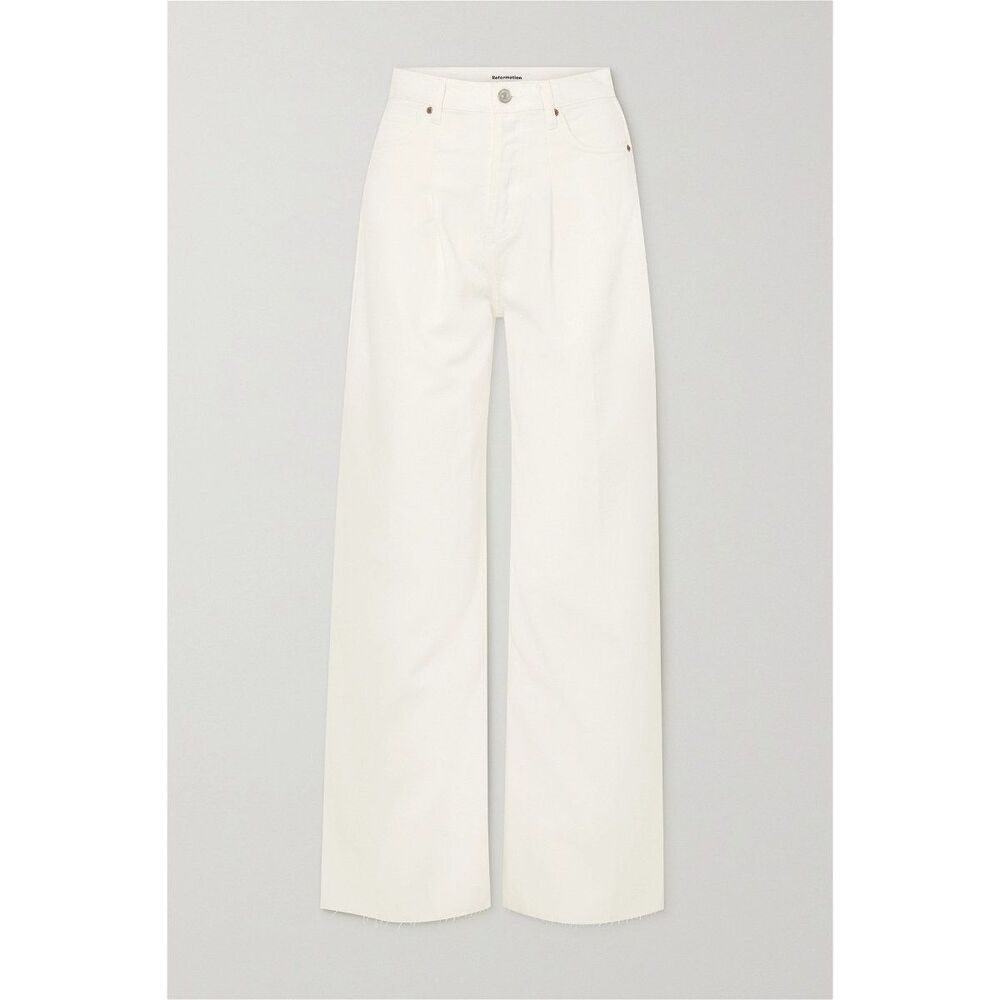 Reformation White Flare & Wide Leg Jeans